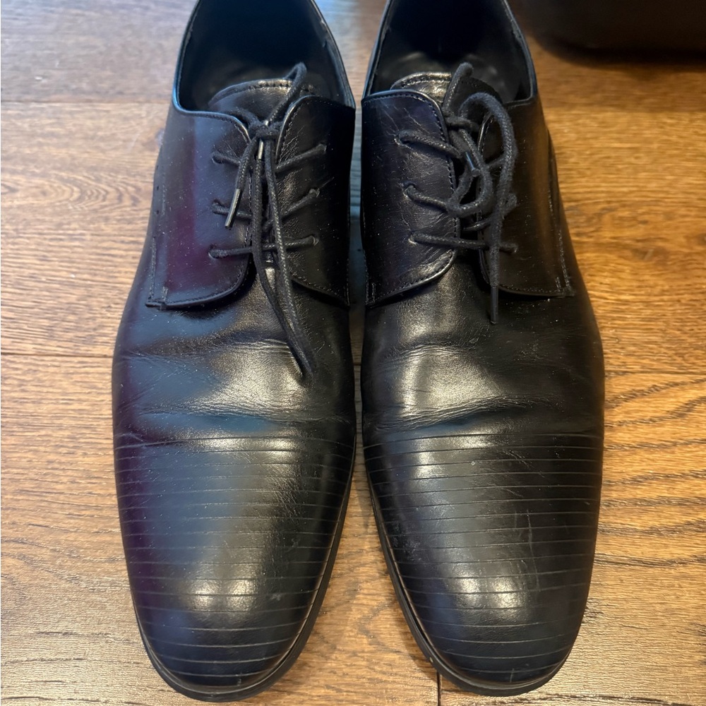 Kenneth Cole New York Black Leather Oxfords
